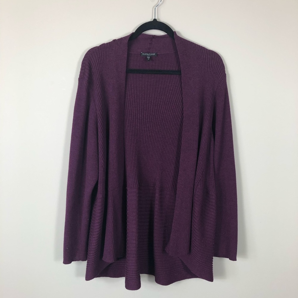 Eileen Fisher Purple Cardigan Sweater